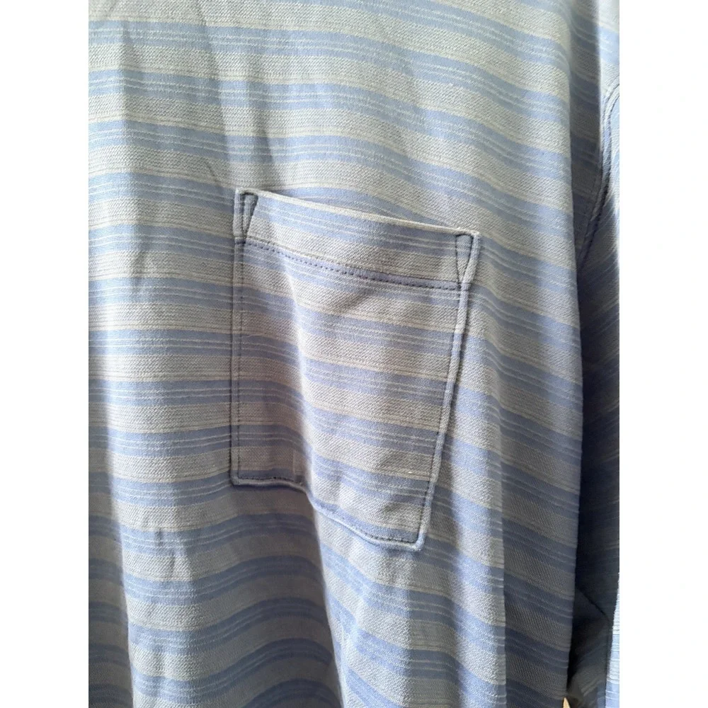 The North Face Men's Blue Striped Pocket T-Shirt Size Medium Modal Blend